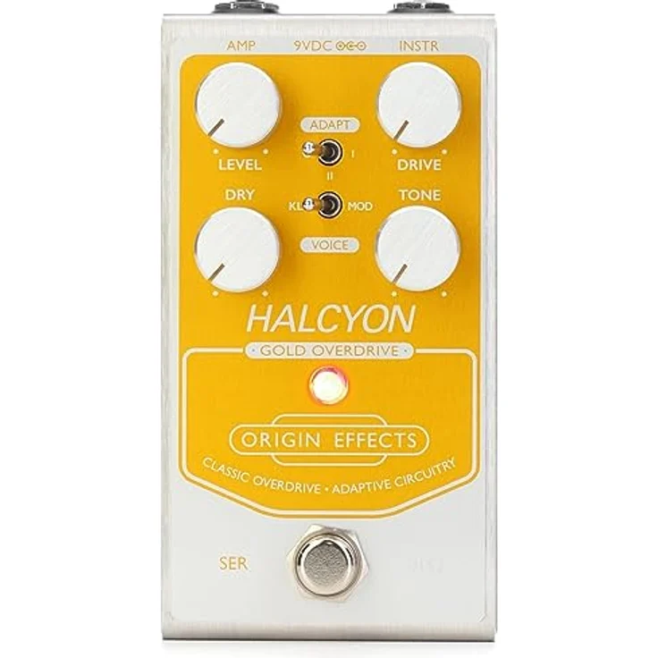 Origin Effects Halcyon Gold Overdrive, Overdrive-Pedal mit Adaptive Circuitry und Dry-Regler – Bild 2