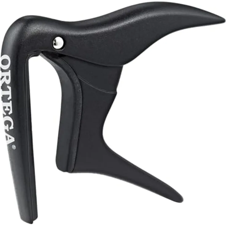 Ortega OCAPO-SBK, Kapodaster für klassische Gitarren bis 52 mm Sattelbreite, gummierte Auflage, schwarz matt