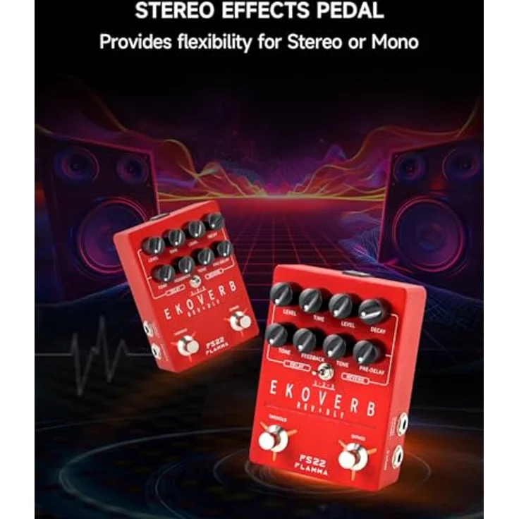 Flamma FS22 Delay & Reverb, Stereo-Delay- & Reverb-Pedal mit Tap-Tempo und Freeze-Funktion – Bild 3