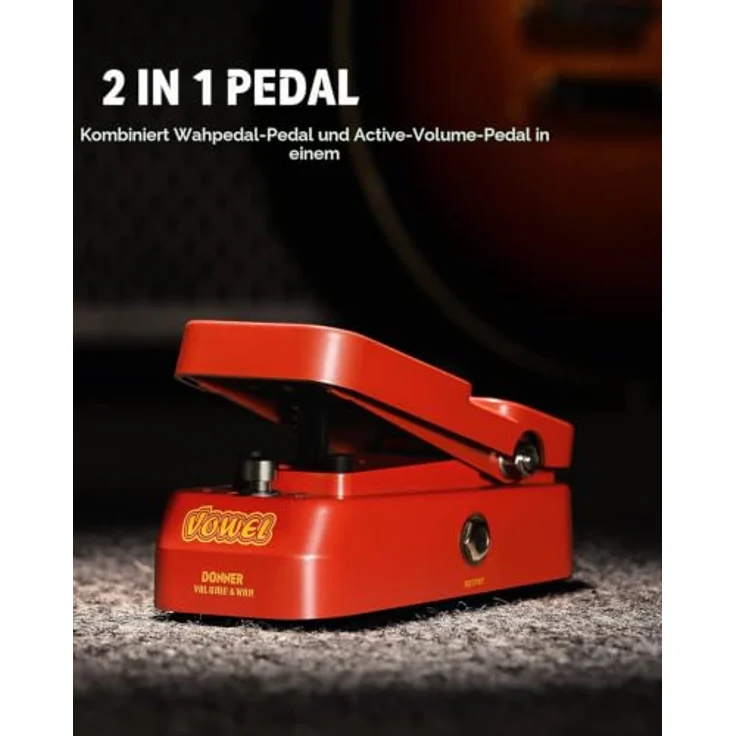 Donner Wah Volume Pedal, 2 in 1 Mini-Vintage-Effektpedal mit aktivem Wah-Wah-Lautstärkeregler, leicht und tragbar – Bild 2