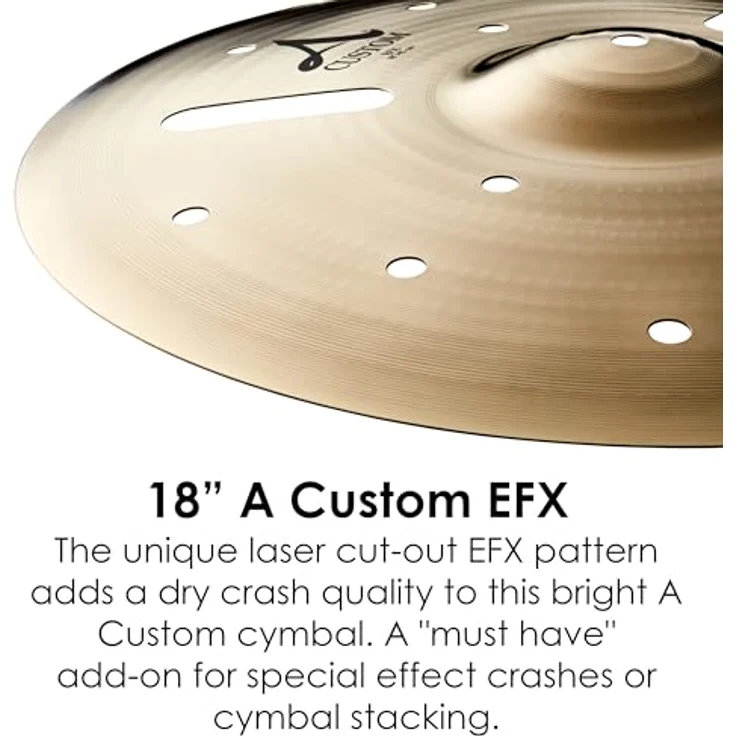 Zildjian A-Custom EFX Cymbal 18", Effektbecken mit ausgewogener Verarbeitung und ausgewählten Materialien – Bild 3