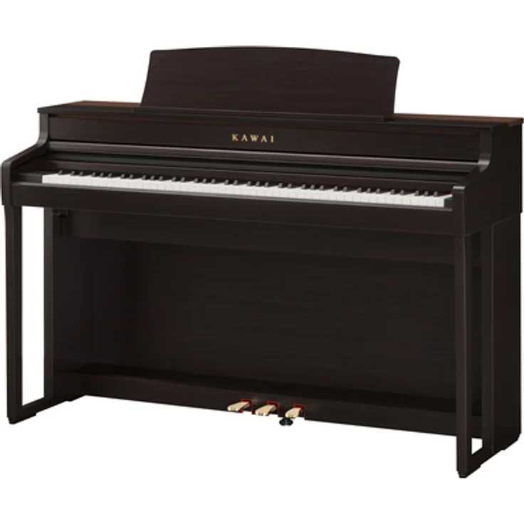 Kawai CA-501 R, Digitalpiano mit 88 gewichteten Tasten, 45 Sounds inkl. Shigeru Kawai EX, Bluetooth & OLED-Display, Farbe: Rosenholz