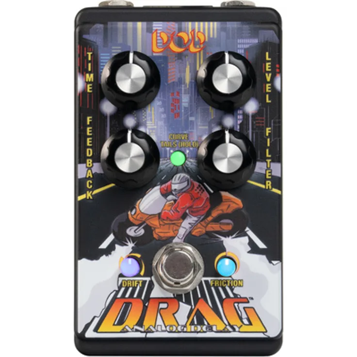 Digitech DOD Drag Delay, Analoges BBDs Delay Pedal mit 750ms Verzögerungszeit und 6 Reglern