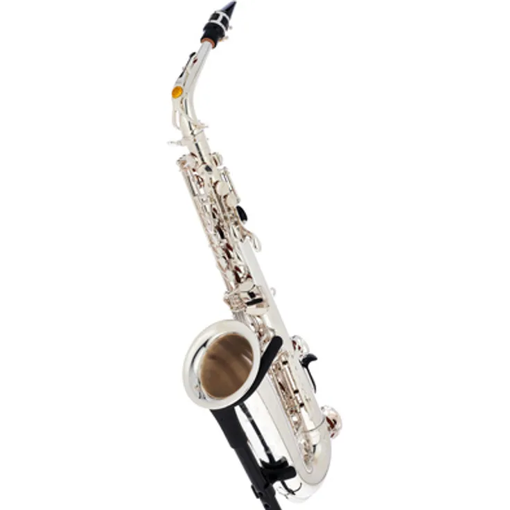 Yamaha YAS-62S 04 Altsaxophon, versilbert mit neuem S-Bogen und verbesserter tief-H/C# Verbindung, inkl. Koffer und 4C Mundstück
