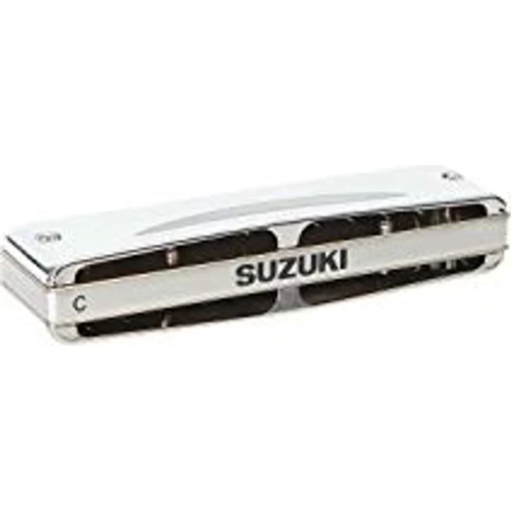 Suzuki MR-350 Promaster C, Mundharmonika in C-Stimmung mit 10 Kanzellen, Aluminiumkörper und Messingdeckeln, inkl. Etui – Bild 2