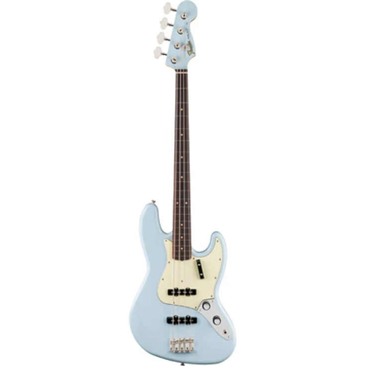 Fender Vintera III E 60s J Bass SNB, J-Style E-Bass mit Erle Korpus, Ahorn Hals, Sonic Blue