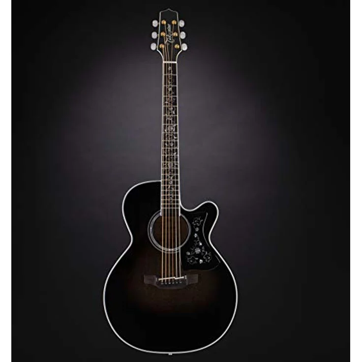 Takamine EF450C-TT TBB, Westerngitarre mit massiver Fichtendecke, geflammtem Ahorn, Transparent Blackburst, inkl. Softcase – Bild 2