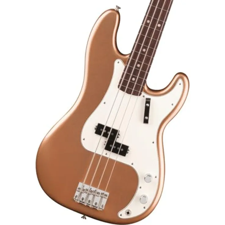 Fender Vintera III L 60s P Bass FMG, P-Style E-Bass aus Erle mit Ahornhals und Palisander-Griffbrett, Firemist Gold