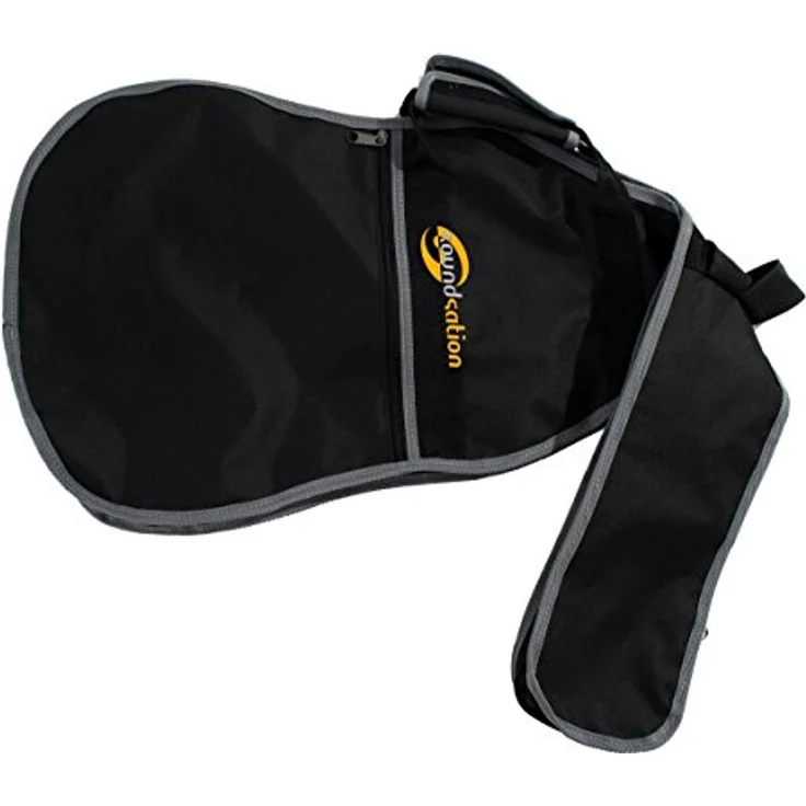 Soundsation SBG-10-CG 4/4 Größe Konzertgitarre Gigbag, strapazierfähiges Nylon, verstellbare Gurte, ergonomischer Griff, Fronttasche, schwarz/grau
