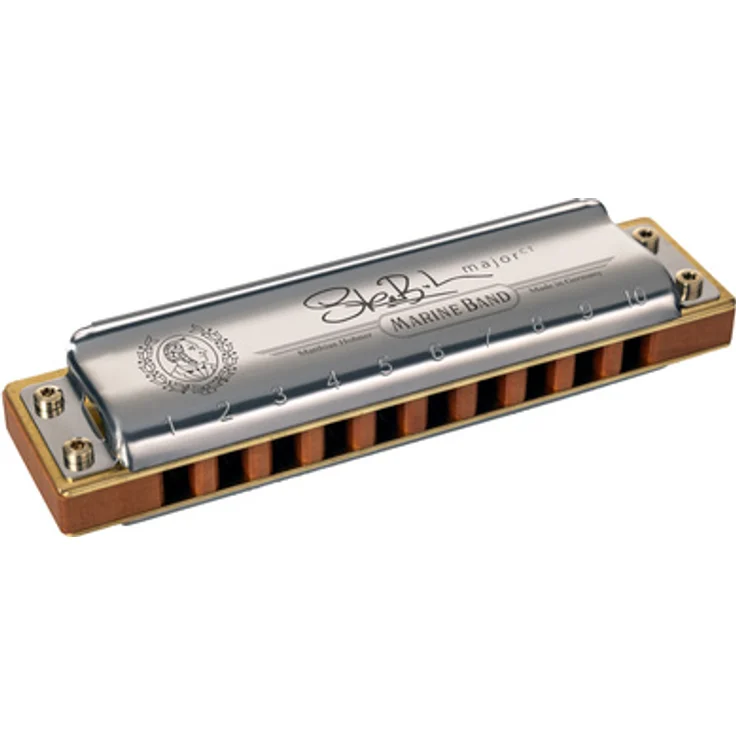 Hohner Steve Baker Major 7 C, Mundharmonika in C mit 20 Messing-Stimmzungen, mehrfach lackiert, inkl. SnapCase Etui, Made in Germany