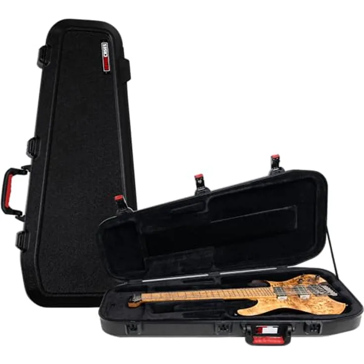 Gator TSA Headless Electric Guitar Case, anpassbares EPS-Interieur, ATA-geformtes Polyethylen, schwarz
