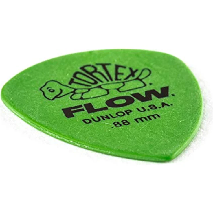 Dunlop Flow Standard Pick Set 0,88 mm, 12 Stück Plektren in Grün, langlebig mit scharfer Spitze für Präzision – Bild 3