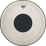 Remo Powerstroke P3 Trommelfell, beschichtet mit schwarzem Punkt, Bass 24" - fokusierter Ton, dämpft Obertöne, schnelle Ansprache