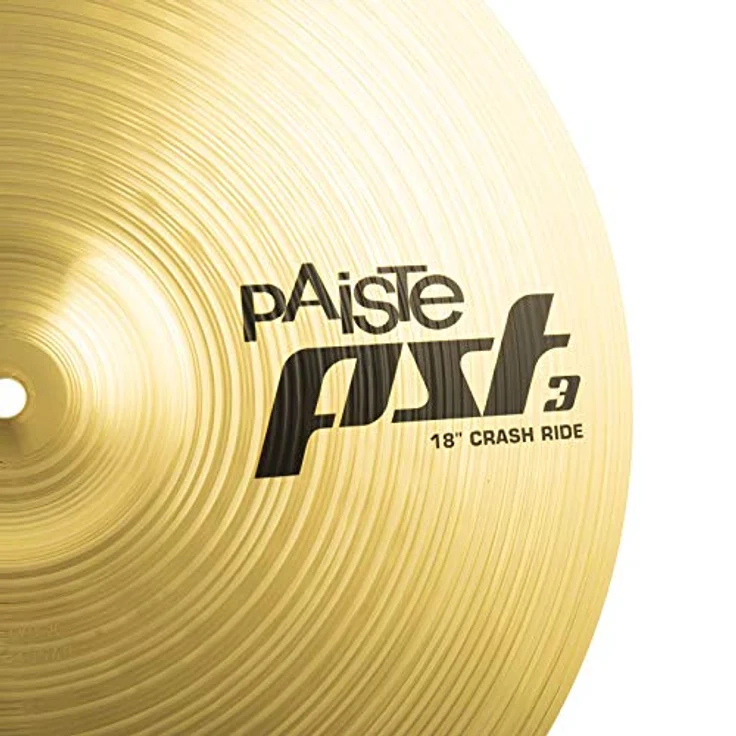 Paiste PST 3 Cymbal Ride Crash, 45,7 cm, aus MS63-Messing mit hellen und kraftvollen Klangeigenschaften – Bild 3