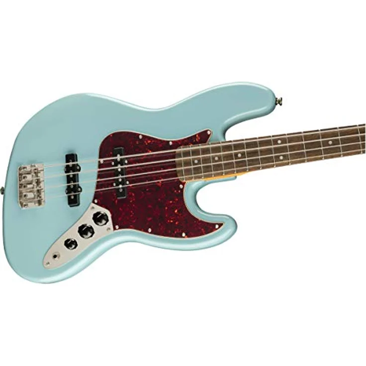 Fender Squier Classic Vibe 60er Jahre Präzisions-Bass, Alnico Tonabnehmer, Laurel Jazz, normale Größe, Daphne Blue – Bild 4