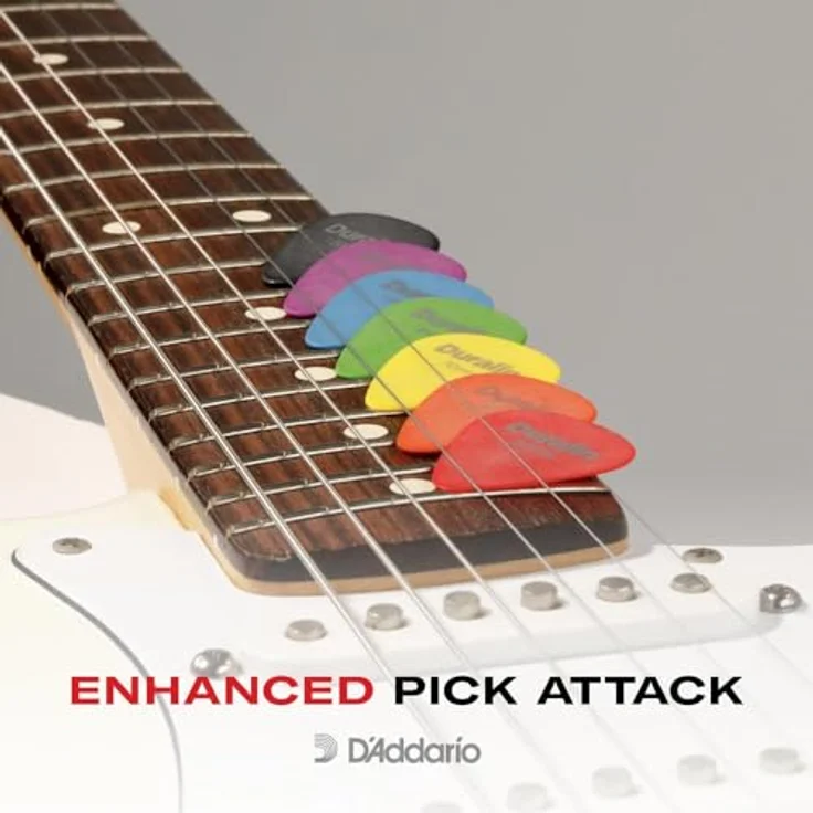 Daddario XDPR6-10 Duralin Picks Heavy, Plektrum Set aus Duralin, Stärke 1,20mm, Black Ice, mit verschiedenen Formen – Bild 5