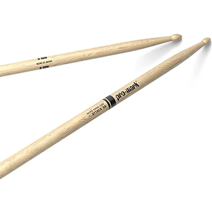 Pro Mark PW5AW 5A Classic Attack Oak, Drumsticks aus japanischem Eichenholz mit ovalem Holzkopf, Länge 40,60 cm, Durchmesser 1,40 cm – Bild 1