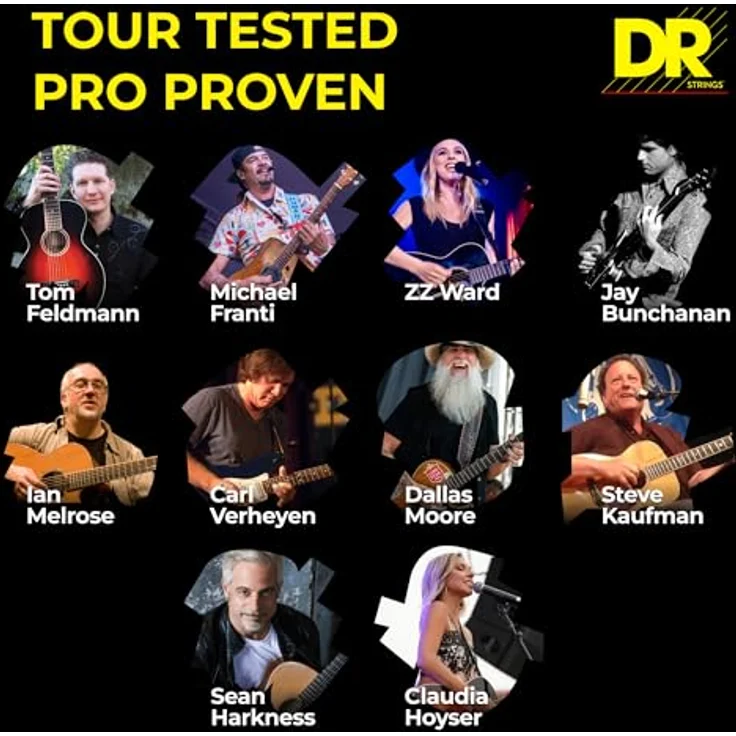 DR Strings Dragon Skin+ DAP-12 Coated, 6-saitiger Saitensatz für Akustikgitarre, Light Gauges, Phosphorbronze mit mikro-dünner Coating für überlegenen Klang und Stimmstabilität – Bild 6