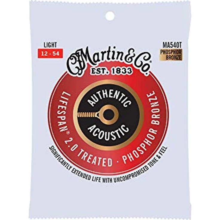 Martin Guitar MA540T Authentic Treated, Akustik Gitarrensaiten Set, Custom Light, Phosphor Bronze, Stärken 012-054 – Bild 1