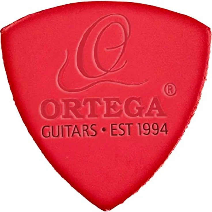 Ortega UKEPICK-ASS, Plektren für Ukulele und Gitarren mit Nylonsaiten, echtes Leder, weich und extra lang, 3er Set in schwarz, weiß und rot – Bild 1
