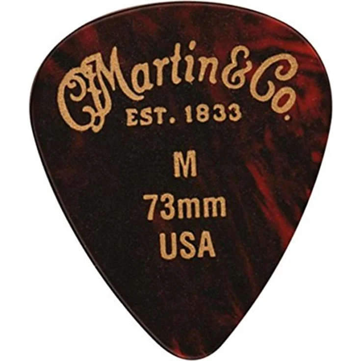 Martin Guitar #1 Pick Pack, Plektren 0,73 mm in Tortoise, 12er Pack, Made in USA – Bild 2