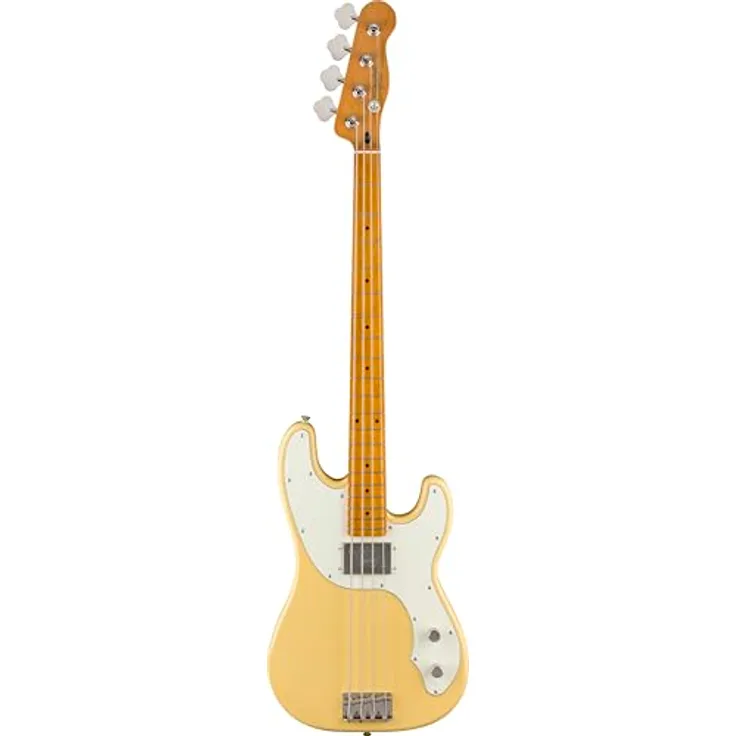 Squier CV Tele Bass MN PPG VWT, E-Bass mit Pappel Korpus, Ahorn Hals und Vintage White Finish