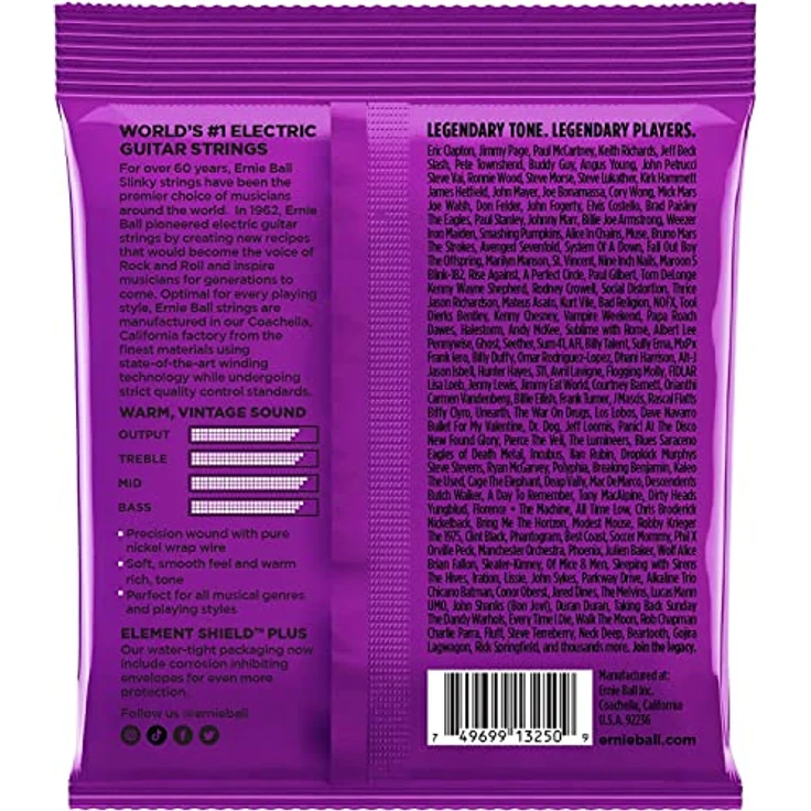 Ernie Ball Regular Slinky E-Gitarrensaiten, Nickelwicklung, 3er-Pack, Stärke 10–46, warmer Vintage-Klang – Bild 5