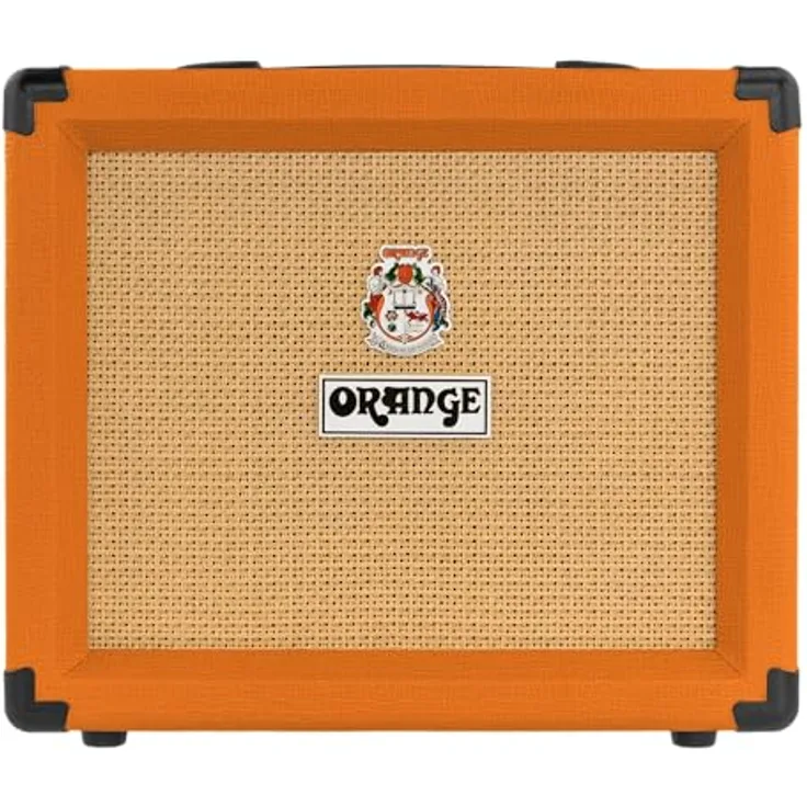 Orange Crush 20, Solid State E-Gitarren-Combo mit 20 Watt Leistung, 1 x 8 Zoll Lautsprecher, Clean/Dirty Umschalter, orange