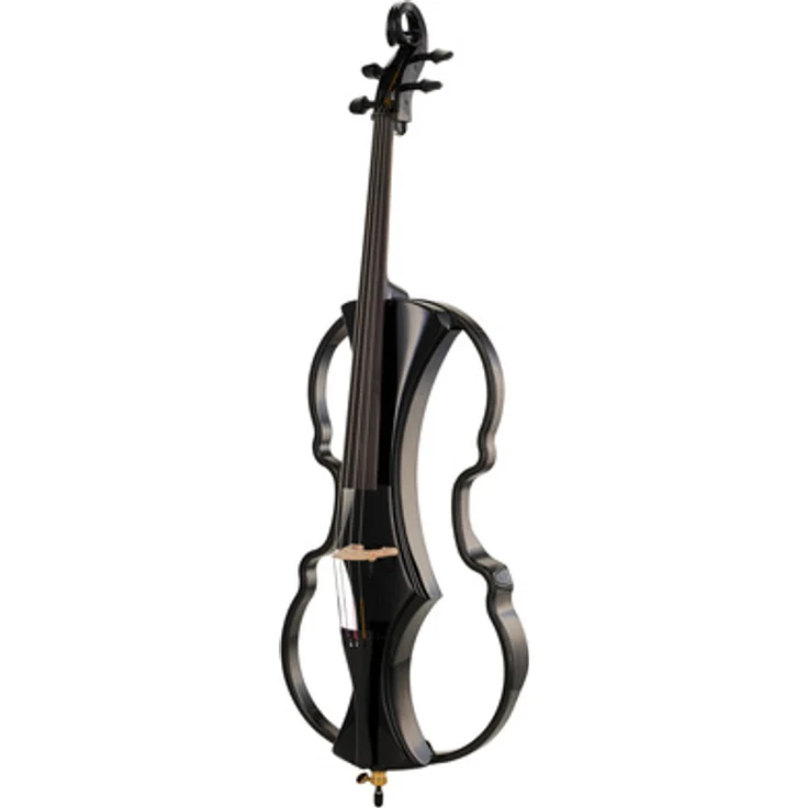 Gewa Novita 3.0 E-Cello, Schwarz Hochglanz, mit Carbonrahmen und Piezosystem für Playalongs