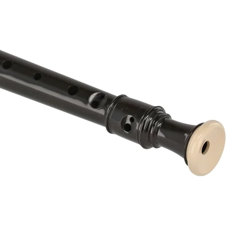 Aulos 507B Symphony Sopranino, 3-teilige Blockflöte mit barocker Griffweise, elfenbeinfarbigem Mundstück und Fußring, dunkelbrauner Korpus, inkl. Tasche – Bild 5