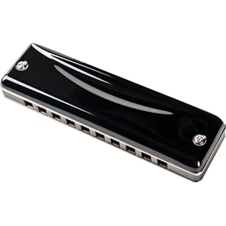 Suzuki HA-20 Hammond Ab, Mundharmonika mit schwarz verchromten Messingschaldeckeln und Aluminiumkorpus, inkl. Etui – Bild 6