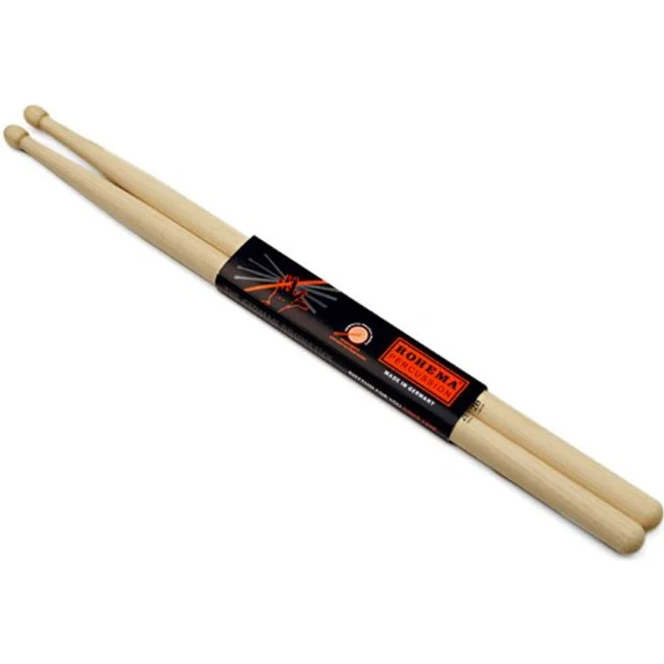 Rohema 2B Hickory Drumstick, unlackiert, 415 mm Länge, 16,0 mm Durchmesser, natural, Made in Germany – Bild 2