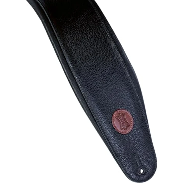 Levys MSS2-4-BLK, Leder Gitarrengurt mit Längenverstellung von 94 cm bis 130 cm, schwarz, gepolstert mit Schaumstoff – Bild 10