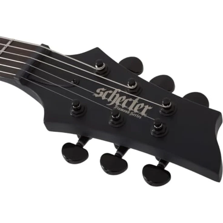 Schecter PT Black Ops, T-Style E-Gitarre aus Mahagoni, Satin Black Open Pore, mit Fishman Fluence Tonabnehmer und 24 X-Jumbo Stainless Steel Bünden – Bild 6