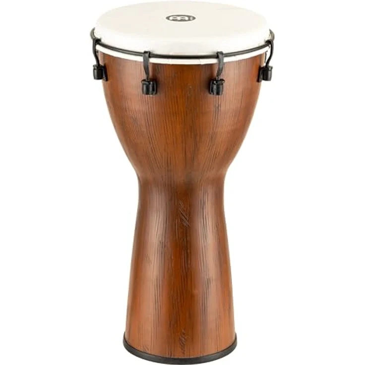 Meinl Percussion Alpine Djembe, Mittelgroße Handtrommel mit mechanischem Stimmsystem, 10 Zoll Durchmesser, Kunststoff, Braun (ADJ10-BW) – Bild 1