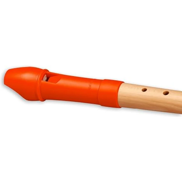 Mollenhauer 17214 Fipple Digi Soprano G DH, Sopranblockflöte in C mit Doppelloch, Kunststoffkopf, Ahornunterstück, orange – Bild 5