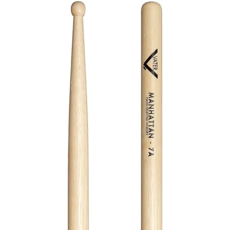 Vater VH7AW Drumsticks, 7A Holzkopf aus amerikanischem Hickory, 16" Länge, 0.540" Durchmesser