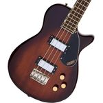 Gretsch Streamliner Jet Club Bass HVNA BRST, E-Bass mit Nato Korpus, Havana Burst, Single-Coil Tonabnehmer und geschraubtem Hals