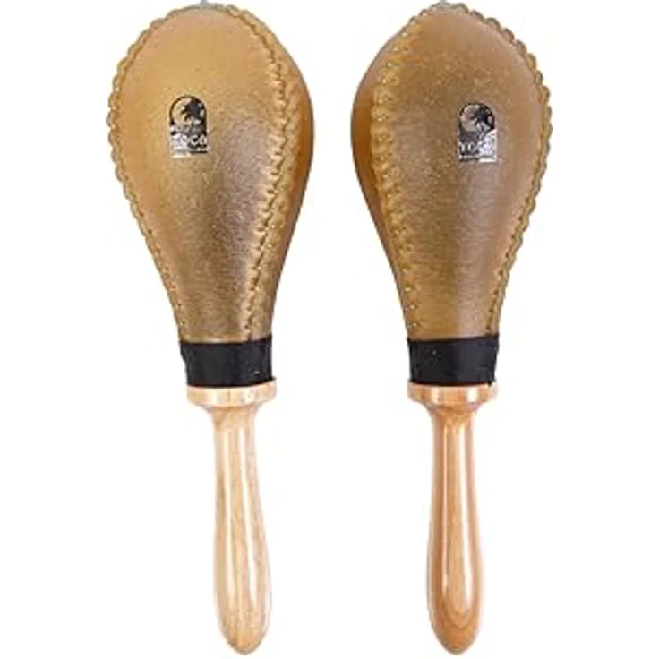 Toca T3142 Rawhide Maraca Large, Percussioninstrument mit Rohlederkorpus und Holzgriff – Bild 2