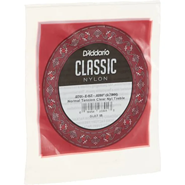 Daddario J2701 E1, Konzertgitarrensaite aus Nylon, Stärke 0,28, Medium Tension