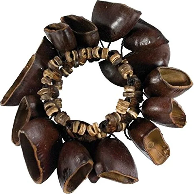 Terré Juju-Bohnen Rasselarmband, Glücksbringer für Percussion mit warmem Klang, Holzperlen-Design – Bild 1