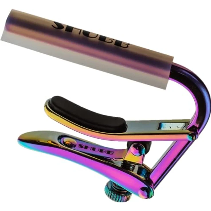 Shubb C2P Capo, Kapodaster für klassische Nylon-Gitarre, schwere Messing-Ausführung, ergonomischer Hebel, Royale "Paua Pearl" – Bild 2