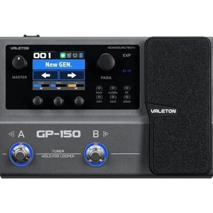 Valeton GP-150, Gitarren-Multieffektpedal mit über 200 Effekten, 200 Speicherplätzen und integrierter 3000-mAh-Batterie – Bild 1