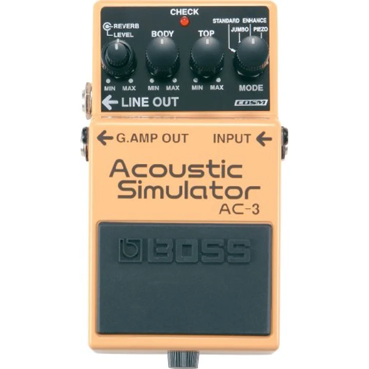 Boss AC-3 Acoustic Simulator, Effektpedal mit vier Simulations-Modi und eingebautem Reverb – Bild 1