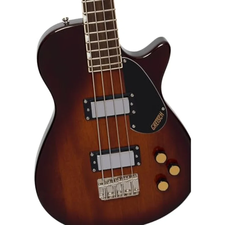 Gretsch Streamliner Jet Club Bass HVNA BRST, E-Bass mit Nato Korpus, Havana Burst, Single-Coil Tonabnehmer und geschraubtem Hals – Bild 4