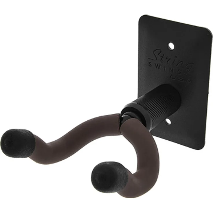 String Swing CC11K, Gitarrenwandhalter aus Metall mit schwarzem Finish, für Bass-, Elektro- und Akustikgitarren bis 47,5 mm Halsbreite