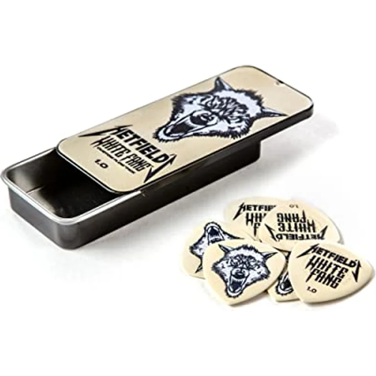 Jim Dunlop Ultex Hetfield's White Fang Plektrum, 1mm, Schachtel mit 6 Stück, Weiß – Bild 1
