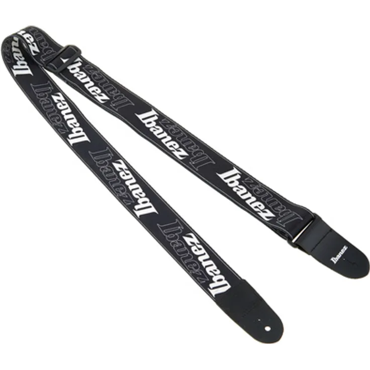 Ibanez GSD50P6 Logo Strap, Gitarrengurt aus Nylon, verstellbar bis 170 cm, 50 mm breit, mit Ibanez Running Logo