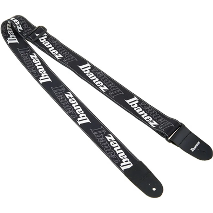 Ibanez GSD50P6 Logo Strap, Gitarrengurt aus Nylon, verstellbar bis 170 cm, 50 mm breit, mit Ibanez Running Logo