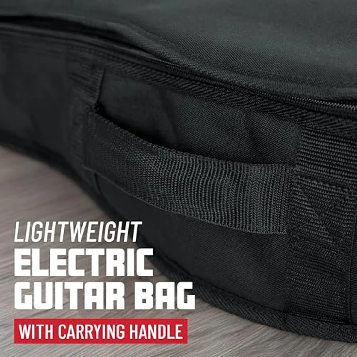 Gator Electric Guitar Gigbag, Gitarrentasche mit 10mm Polsterung, Schultertrageriemen, verstärkt an Kopfplatte und Brückensektion, Nylon, 96,5 cm x 38,0 cm x 8,9 cm, 0,68 kg – Bild 4